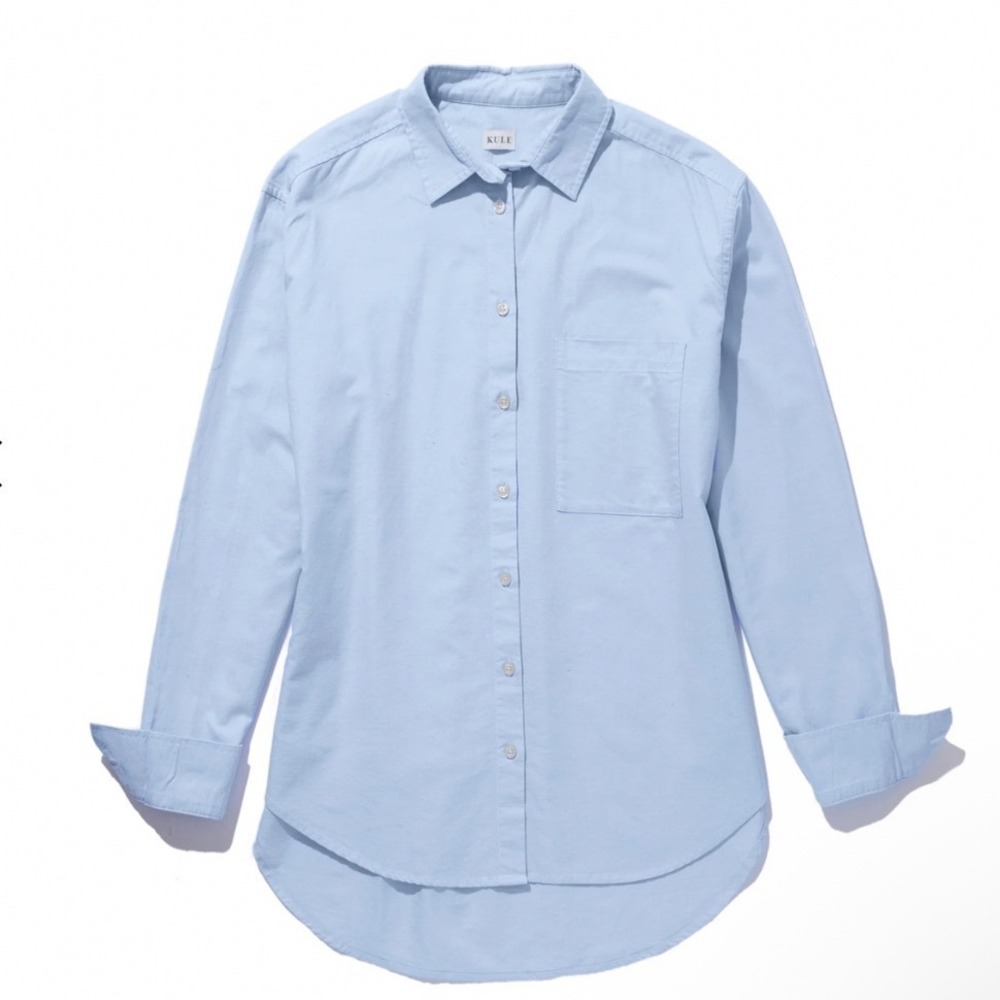 KULE The Quinn Button Down Shirt Size Xl‎ In Bunker Blue Preppy